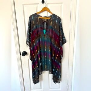 Twelfth Street by Cynthia Vincent Silk Chiffon Caftan w/ slip liner Size Small